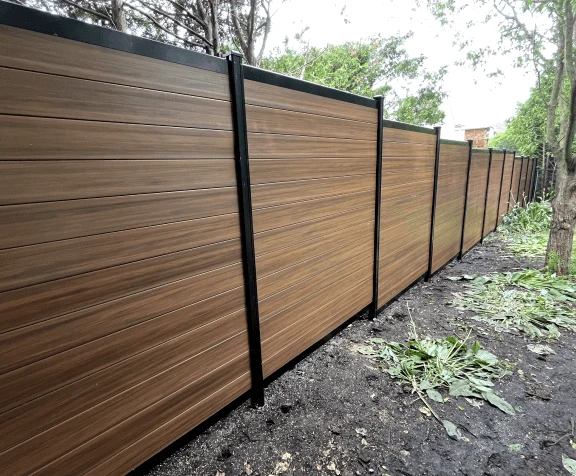 Residential wooden fence